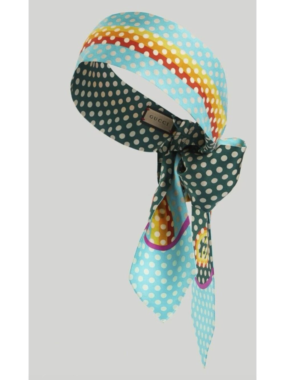 NWT GUCCI Polka Dot Headband 100% Authentic Silk Sz S